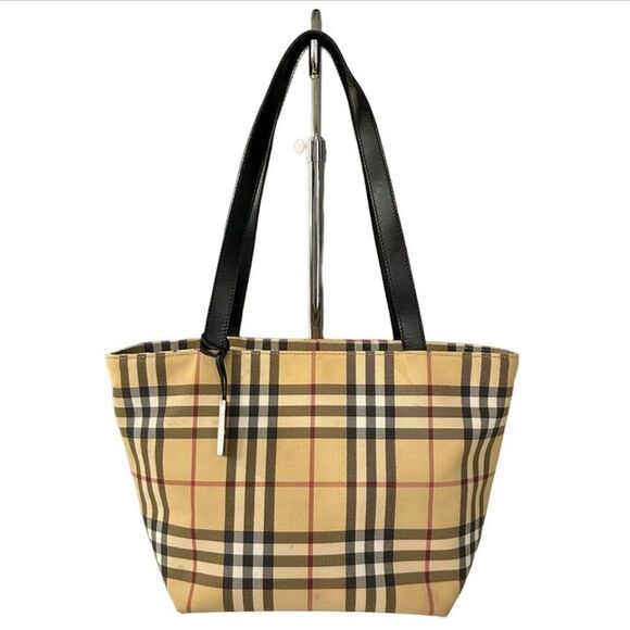 Burberry Vintage Shoulder Bag nova check pattern Double straps Zip closure - Picture 2 of 11